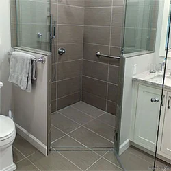 Bathroom design with corner shower