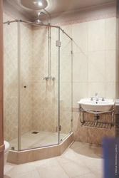Bathroom design with corner shower