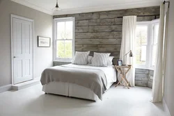 Белая деревянная спальня интерьер