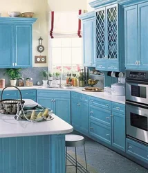 Kitchen Design In Blue Colors