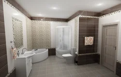 Ceramic tiles in the bathroom interior