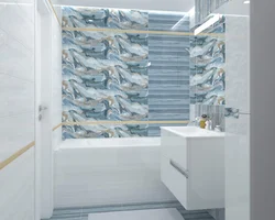 Ceramic tiles in the bathroom interior