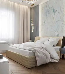 Wallpaper for the bedroom in a modern style in light colors photo