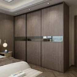 Built-in wardrobe in the bedroom interior photo