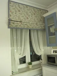 Окно на кухне дизайн штор и тюли