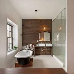 Bathroom Tiles And Wood Photo