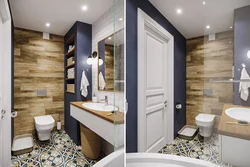 Bathroom tiles and wood photo