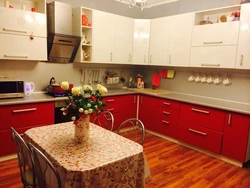 Photo of kitchen interior in an ordinary apartment photo