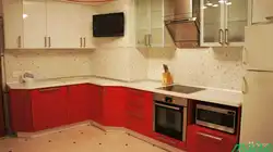 Kitchen interior with ventilation duct photo