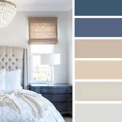 What colors goes with beige in a bedroom interior?