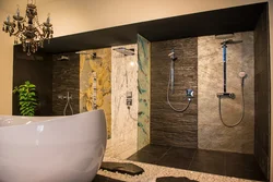 Bathroom design flexible stone