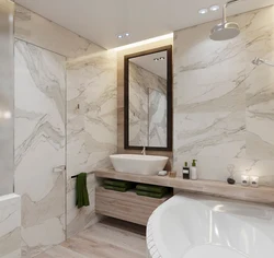 Bathroom design flexible stone