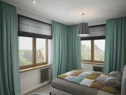 Дизайн Спальни С Двумя Окнами На Одной Стороне