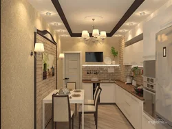 Kitchen Interior In A Panel House For A Two-Room Apartment