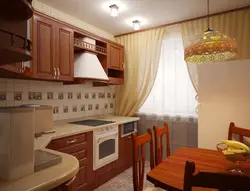 Kitchen interior in a panel house for a two-room apartment