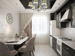 Kitchen interior in a panel house for a two-room apartment
