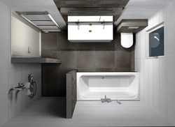 Design of a bath with toilet 6 sq m with a window