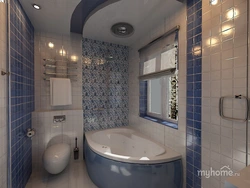 Design Of A Bath With Toilet 6 Sq M With A Window