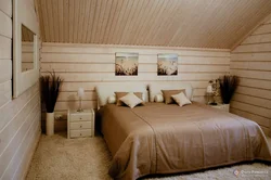 Clapboard Wall In The Bedroom Interior
