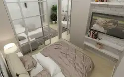 Дызайн аднапакаёвай кватэры з перагародкай для спальні