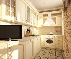 Kitchen design 9 sq.m. in stalinka