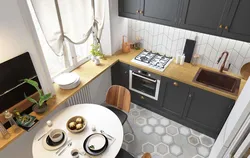 Kitchen design 9 sq.m. in stalinka