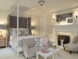 Living room interior design with bed photo
