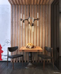 Декоративная рейка для стен в интерьере фото кухни