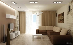 Design of a large room in a two-room apartment