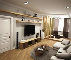 Design of a large room in a two-room apartment