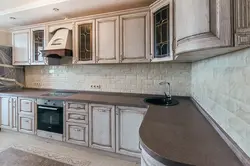 Kitchen bleached oak in the interior photo