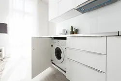 Kitchen Design With Washing Machine In Modern Style