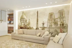 Fresco for the living room in a modern style photo