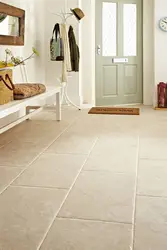 Porcelain tiles for the hallway floor design