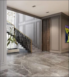 Porcelain tiles for the hallway floor design
