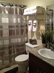How to hang towels in the bathroom photo