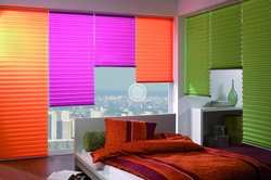 Blinds on plastic windows photo in the bedroom