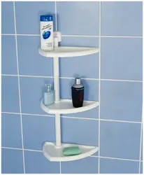 Corner shelf in the bathroom photo