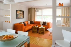 Living room interior orange photo
