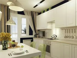 Kitchen design 10 sq m in a light tone