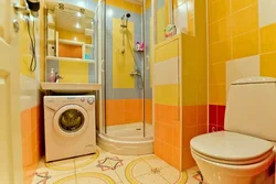 Photo Bath Toilet Shower Cabin And Washing Machine