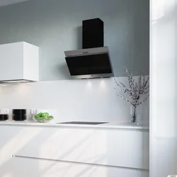 Kitchen design with black hood
