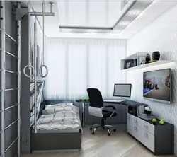 Дизайн комнаты подростка в современном стиле для мальчика в квартире