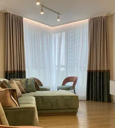 Living Room Interior Design With Corner Window
