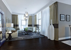 Living Room Interior Design With Corner Window