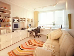 Living Room Office Interior Design Photo