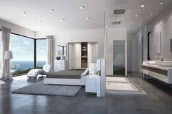 Bedroom design with shower