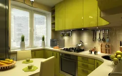 Green kitchen 9 m photo