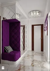 Lilac color in the hallway interior