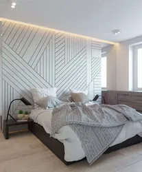 3D panels for walls in the interior photo bedroom